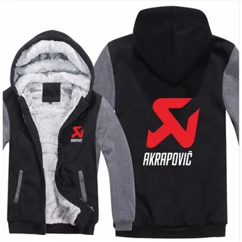 

Akrapovic Hoodies Jacket Winter Men Casual Wool Liner Fleece Akrapovic Sweatshirts Hoody