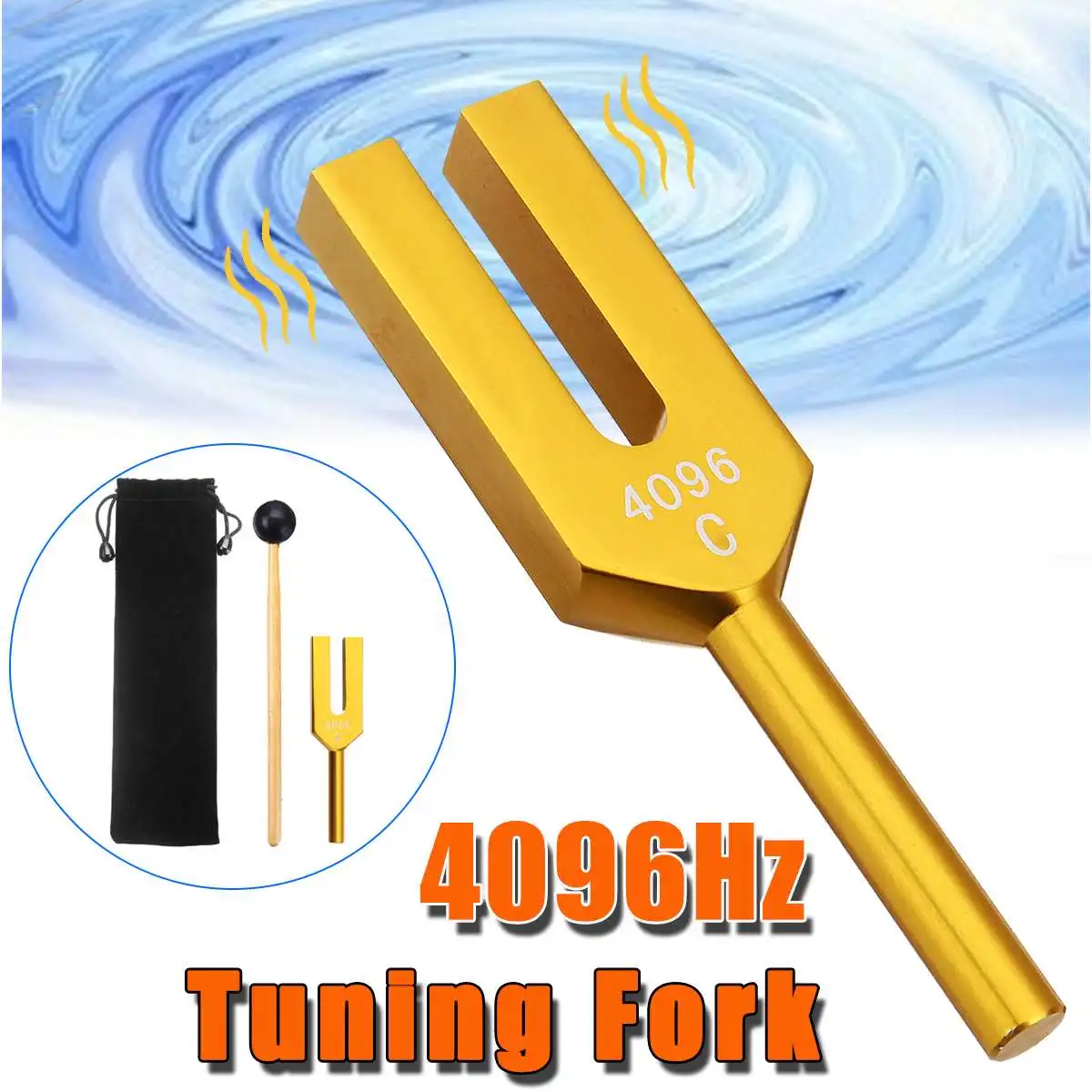 

4096HZ Aluminum Medical Tuning Fork w/Mallet Chakra Hammer Ball Diagnostic Nervous System Testing Tuning Fork Health Care Tools