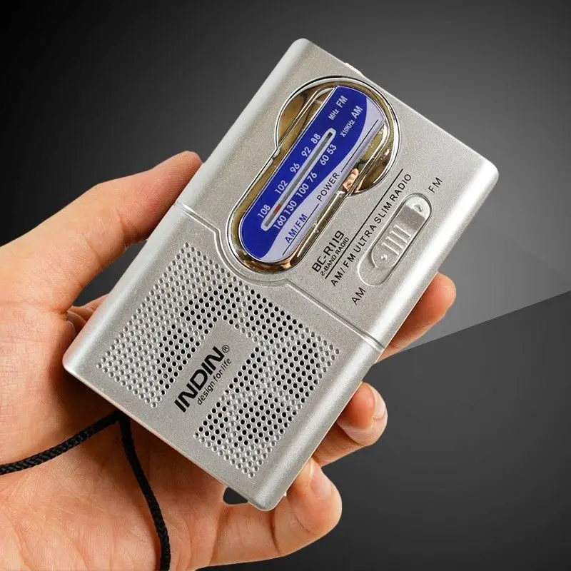

AM/FM Old Fashion Radio Multi-function Mini Pocket AM/FM BC-R119 Radio Speaker Receiver Telescopic Antenna