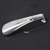 Durable Handle Professional Metal Silver Color Shoe Horn Lifter Long Shoespooner 2