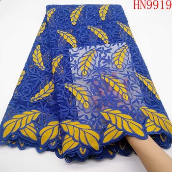 

Royal Blue African Milk Silk Lace Stones Embroiderd High Quality French Tulle Lace Fabric Nigerian Lace Fabric For Wedding Dress