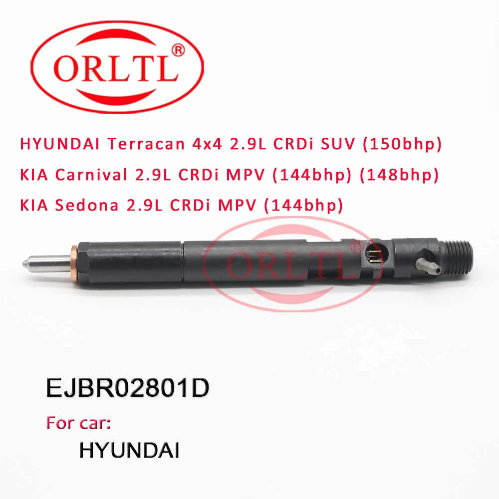 Common Rail Injector EJBR02801D Diesel 33800-4X500 New 33801-4X500 Nozzle Valve 9308-621C For HYUNDAI Terracan | Автомобили и