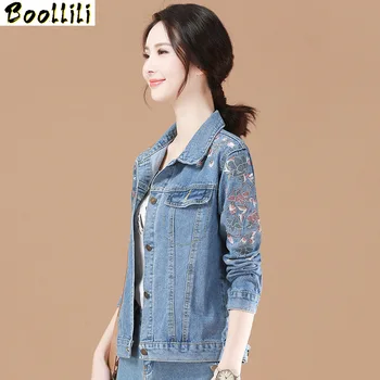 

Boollili Denim Jacket Women Korean Spring Autumn Blue Jean Jacket Casual Coat Female Jacket Jeans Casacas Para Mujer