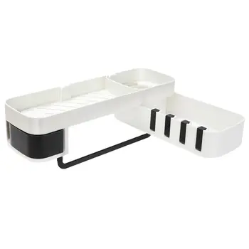 

Corner Storage Rack Holder Shelf Bathroom Toilet Bath Seamless Rotating Tripod 34 Cm*11 Cm*8 Cm