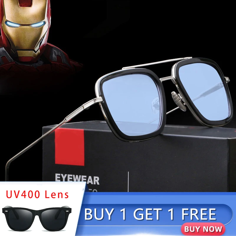 HGE H Мстители 3 железные мужские солнцезащитные очки модные квадратные Tony Stark