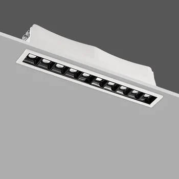 

High quality creative home office LED line light 4W 10W 20W 30W meeting room borderless long linear spotlight grille spotlight