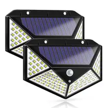 3 Modes 100LED Solar Light Wireless PIR Motion Sensor Wall Lamp Outdoor Waterproof  Solar Security Light for Garden Decoration