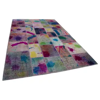 

206x302 Cm Multicolor Handmade Patchwork Rug-7x10 Ft