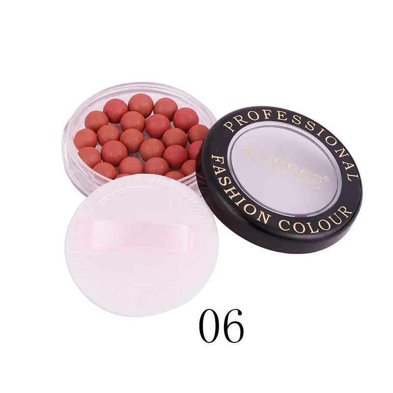 06 1 шт Макияж лица матовые румяна мяч 3 в 1 Румяна Тени для век Косметика для контурирования Пудра шарики 6 цветов щек румяна, пудра, палитра - Цвет: 06