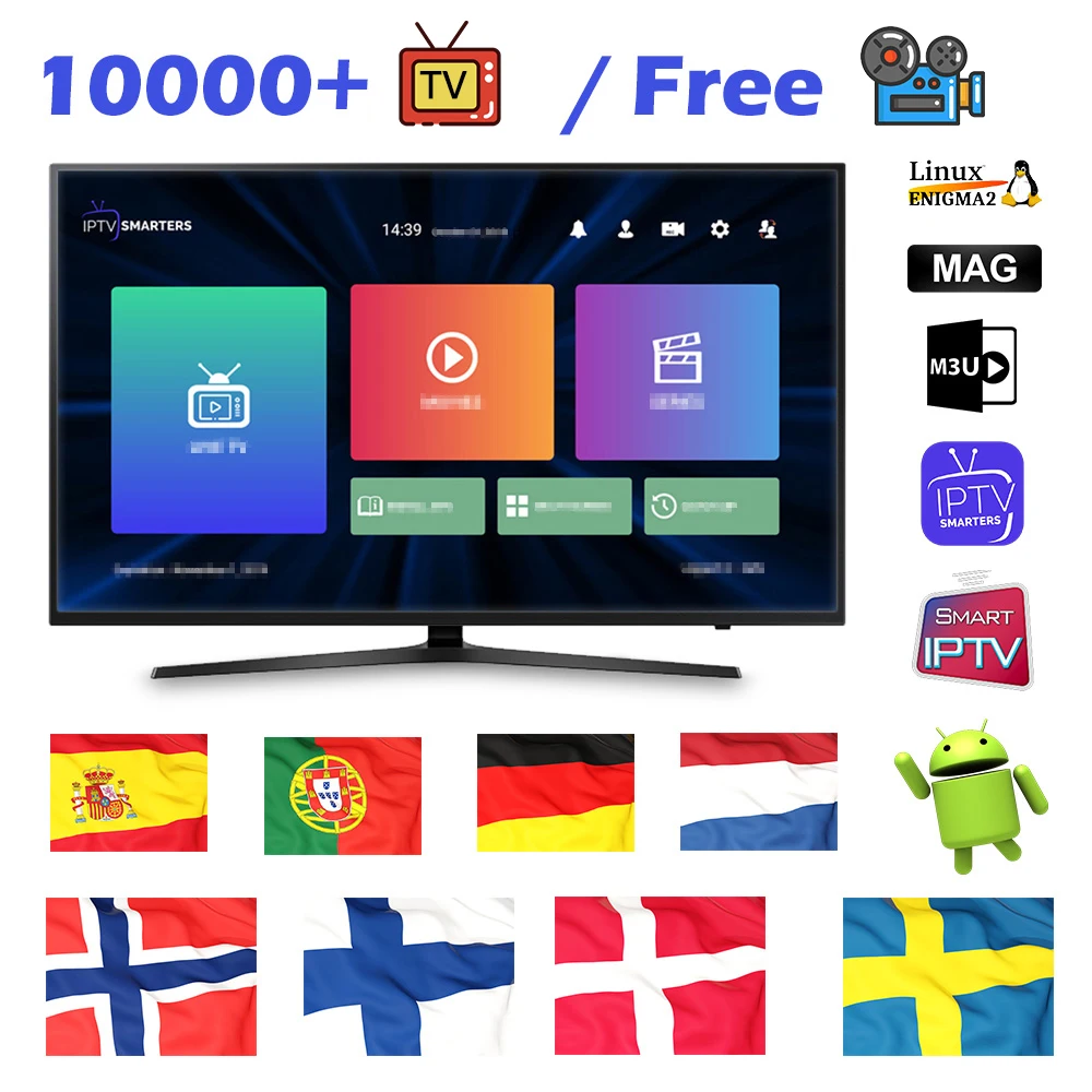 

Europe IPTV Italia Germany Smart IPTV Spain M3U 1 Year Arabic IPTV Poland Sweden Denmark IP TV Czech israel Greek NO APP Include