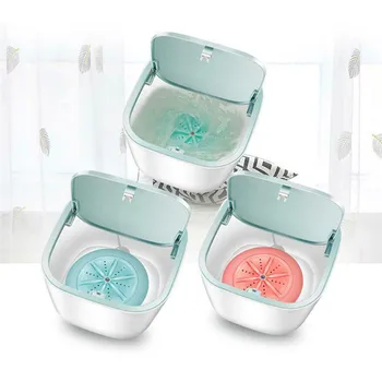 

Foldable Mini Washing Machine Ultrasonic Cleaning Small Portable Washer USB Dormitory Mini Laundry Machine For Home Business