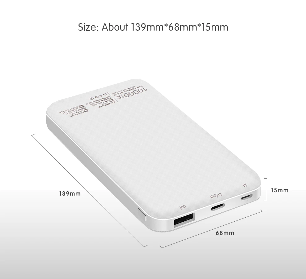 Leise, внешний аккумулятор, 10000 мА/ч, быстрая зарядка, USB, Micro-usb, type-C, Внешнее зарядное устройство для samsung Mi 9, 8, iPhone, HUAWEI