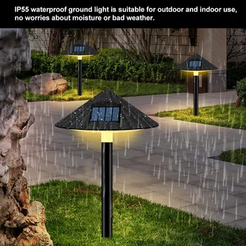 

Outdoor Waterproof Garden Decor Yard ABS LED Lawn Light Home Mushroom Shape Solar Powered Pathway Landscape Street Patio