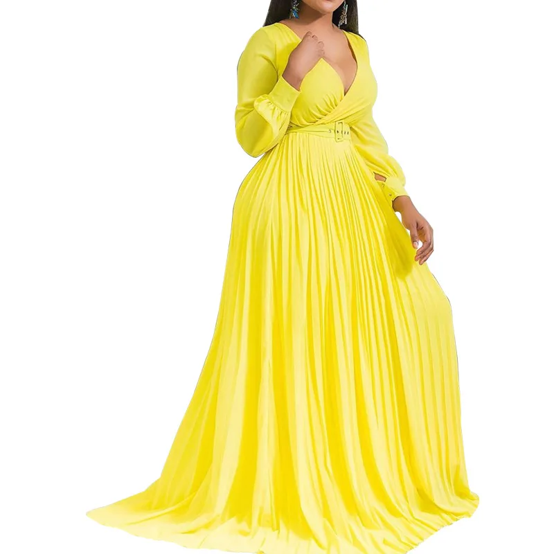 plain yellow maxi dress