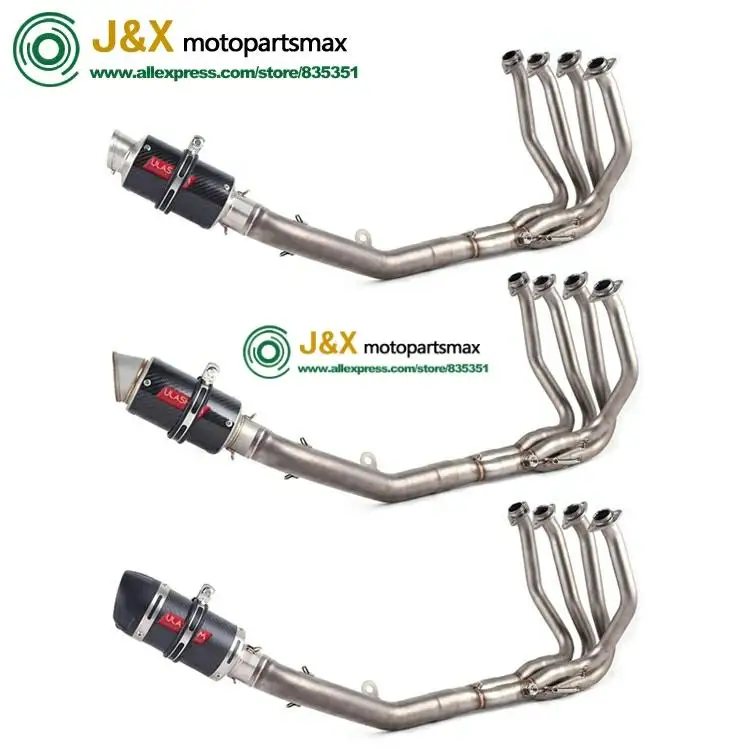 Полная выхлопная система побега без шнуровки для мотоцикла Kawasaki Z800 Модифицированная полная средняя Соединительная труба