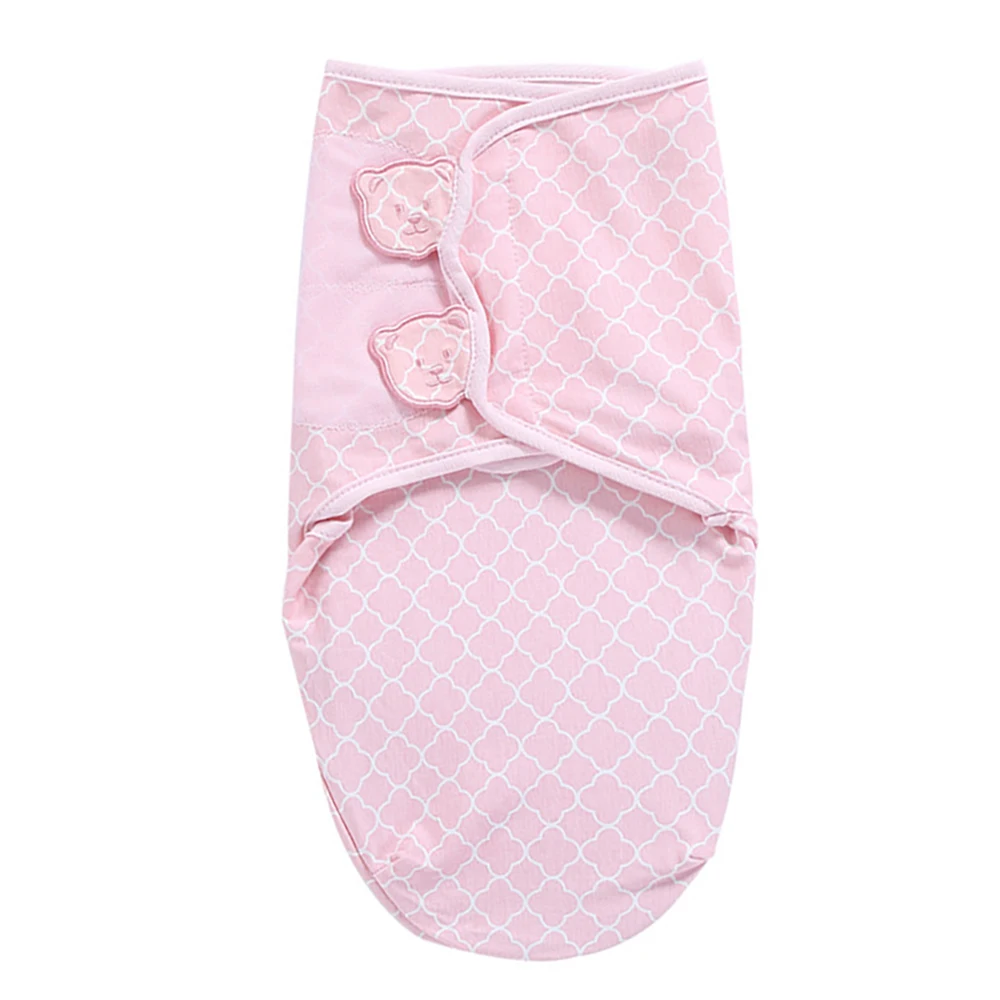 Baby Swaddle Cute Bear Embroidered Cocoon Design 100%Cotton Sleeping Bag For Newborn Baby Wrap Sleepwear Blanket Boys Girls