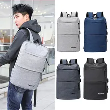 Dropshipping Casual Tops Plus Size Fashion Men Business Laptop Casual Backpack Student Bag Outdoor Travel Backpack With USB