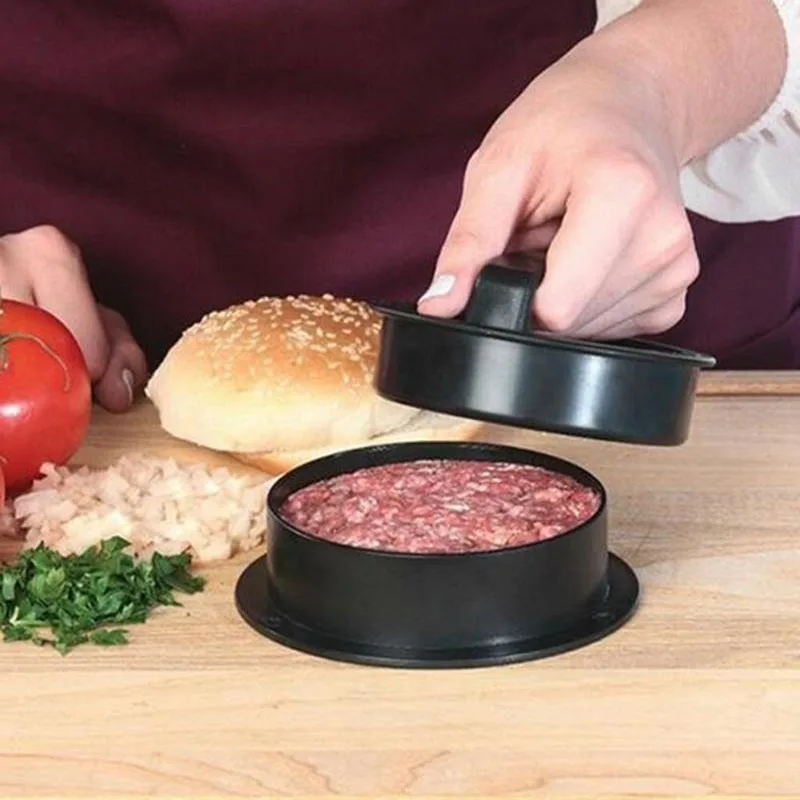 

3-in-1 Multi-function Non Stick Round Shape Meat Press Food-Grade ABS Kitchen Tools Beef Grill Hamburger Patties Meat Pie Mould