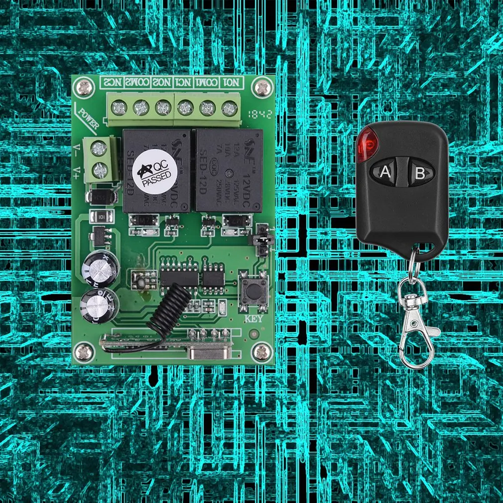 Fyt224 Dc24v 2ch способ реле приемный модуль+ 4 Rf пульт дистанционного управления передатчиком 433 м Универсальный беспроводной пульт дистанционного управления