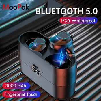 

Wireless Headphones TWS Bluetooth Earphones V5.0 Waterproof 3000mAh Charging Case + LED Display Noise reduction Sport Earbuds
