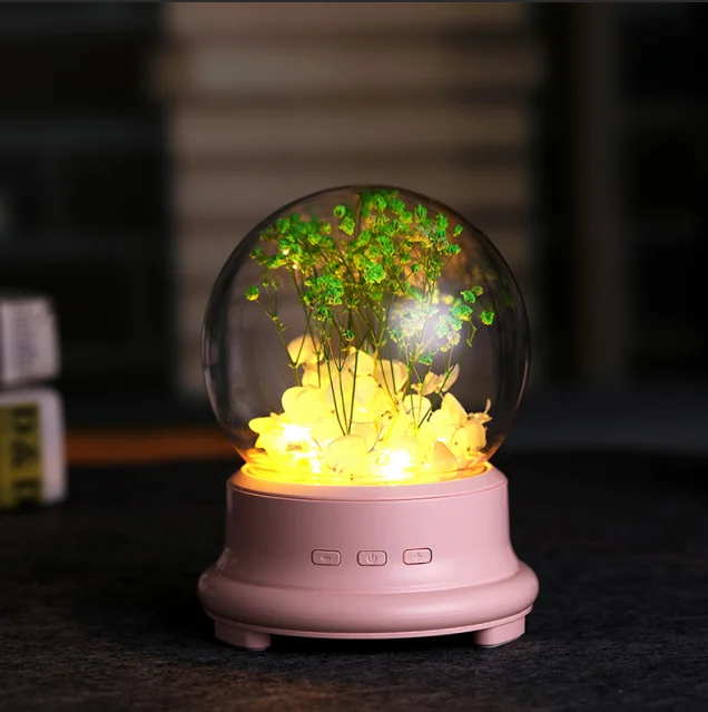 pink Фэнтези музыка ночник Bluetooth динамик Музыка лампа USB Перезаряжаемый Красочный Светодиодный свет дети подарок на день рождения - Испускаемый цвет: pink