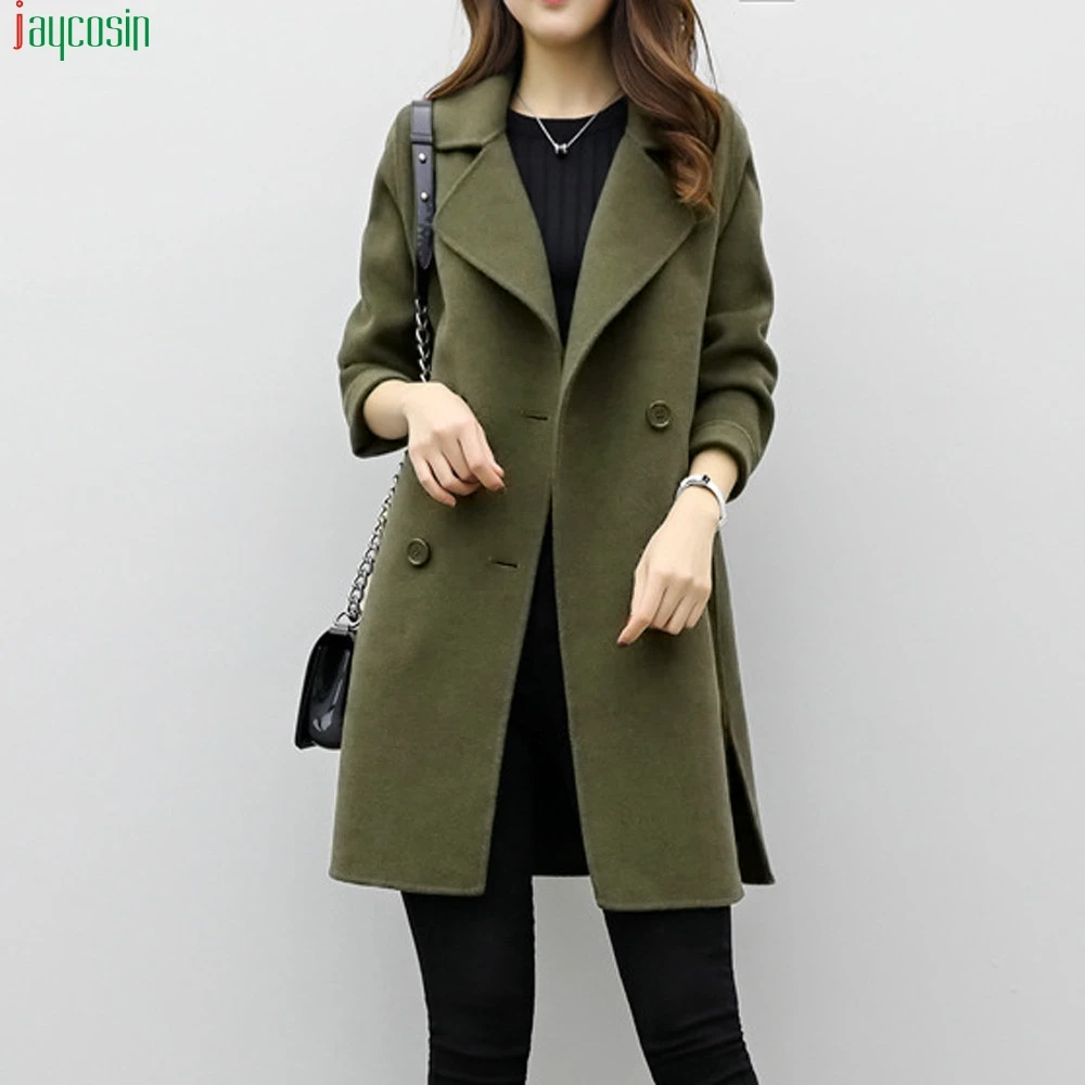 

JAYCOSIN Womens Autumn Winter coats and jackets women jacket long Jacket Casual Outwear Parka Cardigan Slim Coat Women Overcoat