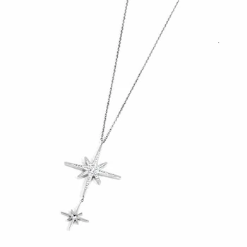 

COLLANA MARLU DOPPIO PENDENTE ROSA DEI VENTI ACCIAIO 33CN0007