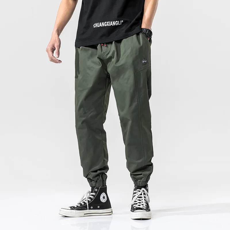 

Trend Brand Men Casual Pants Spring Men's High Street Solid Color Wild Trousers Straight Pencil Pants Male