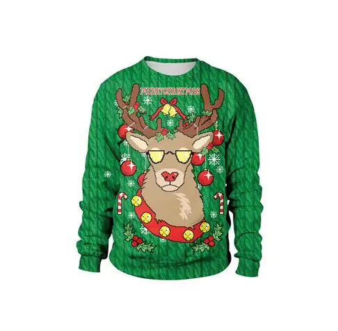 New listing Christmas Sweaters Stylish Unisex Men Women Santa Claus Ugly Christmas Sweater Novelty Sexy RED Retro Sweater - Цвет: Size E