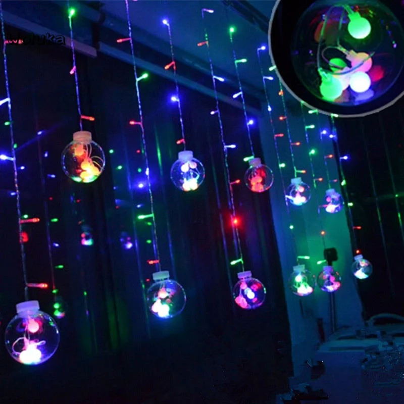 LED Ball-shaped lamp String Light Copper Flashing Starry Light Room Decoration Creative Hanging Lamp CD50 W05