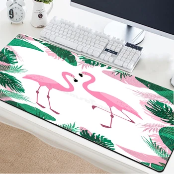 

Yuzuoan Mousepad Flamingo Quality Office Computer Keyboard Pad & Esports Player Comfort Speed Control Large Mouse Mat 900X400MM