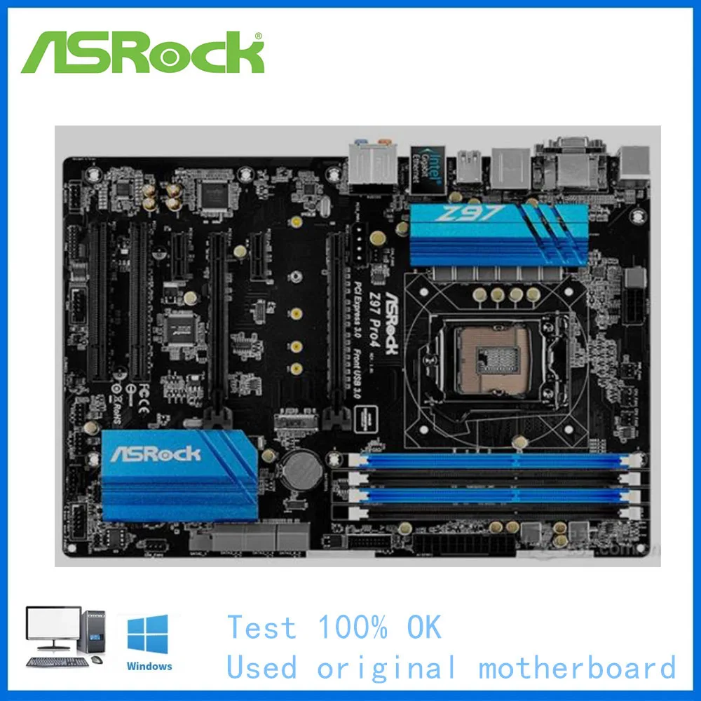 Материнская плата для ASRock Z97 Pro4 USB3.0 SATAIII LGA 1150 DDR3 | Компьютеры и офис