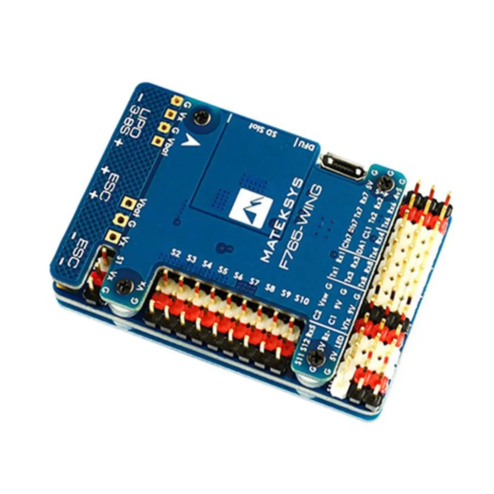 Matek Systems F765-WING STM32F765VI 216 МГц игровые джойстики со встроенным серверный компьютером с экранным меню AT7456E для дрона с дистанционным управлением с неподвижным крылом аксессуары