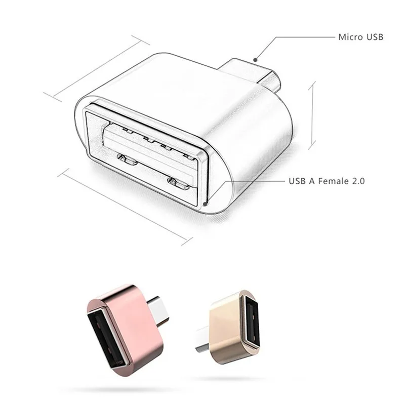 

Metal V8 port Micro USB Male to USB 2.0 Female Host OTG Adapter Converter For samsung huawei oneplus zte Android Phone