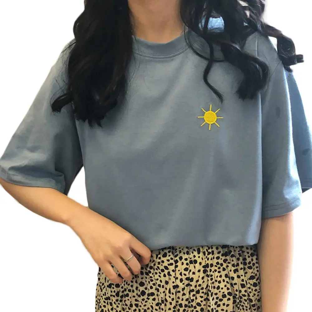 

women t shirt top tee shirts female femme weather harajuku plus size tshirt korean couple t-shirt Casual Oversize