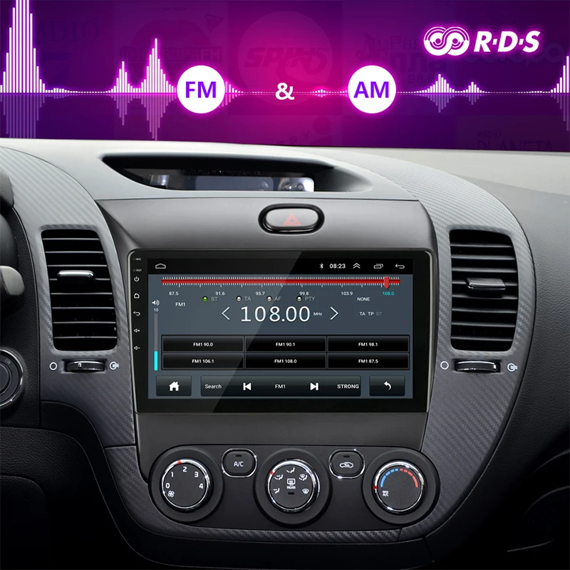 Sale Android 8.1 2 Din Car Radio Multimedia Video Player Navigation GPS for KIA K3 CERATO FORTE 2013-2017 3 YD Tuner Stereo Head Unit 1