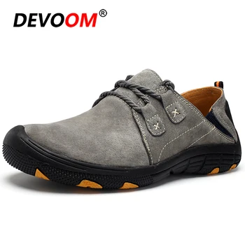 

New Outdoor Hiking Shoes Men Breathable Suede Sneakers Trekking Mountain Shoes Slip on Rubber Sport Hunting Climbing Shoes Men