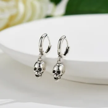 Sterling Silver Earrings skull drop Earring Creative Hot Sexy Jewelry For Women Gift Customized