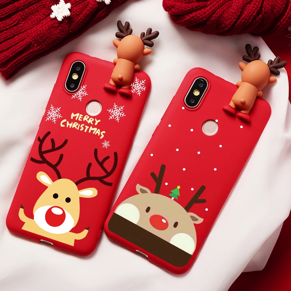 

Merry Christmas Deer Print Soft TPU Case For Xiaomi Redmi Mi CC9e CC9 8 9 A2 Lite SE Explorer Note 7 6 5 Pro A1 5X 6X S2 Y2 Case