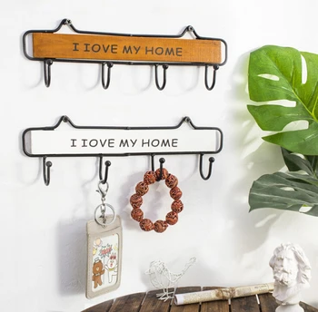 

Useful Wall Mounted Clothes Hanger 4 Hooks Hat Key Holder Laundry Coat Rack Hanging Storage Shelf For Home