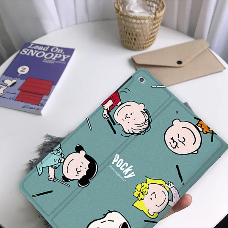Мультфильм арахис шаблон из искусственной кожи чехол для iPad Air 1/2 iPad Стенд чехол для iPad 234 iPad mini 5 автоматическое Пробуждение/сон