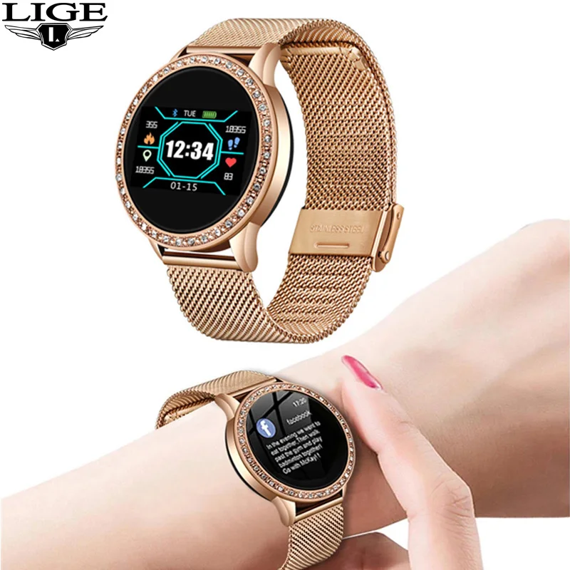LIGE New Smart Watch Women Men Sport Waterproof Clock Heart Rate Sleep Monitor For iPhone Call Reminder Bluetooth Smartwatch