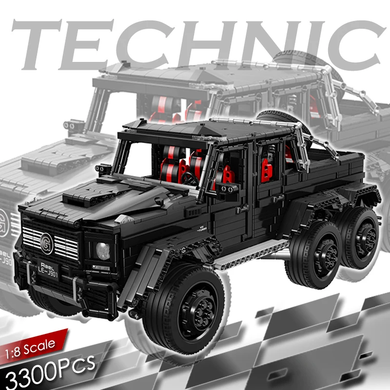 DHL LE J901 3300 шт. техническая серия RC автомобиль MOC 2425 G63AMG 6X6 LAND CRUISER набор модели