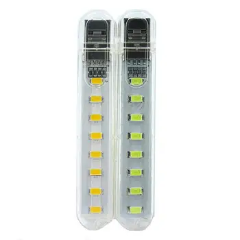 

DC5V USB 8LED Highlight Night Lamp Portable Light for Camping PC Laptop