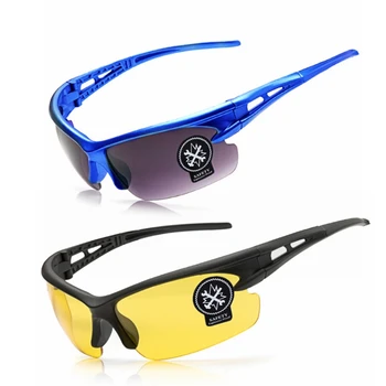 

Robesbon 2Pcs Outdoor Sport Fishing Cycling Glasses Bike Sunglasses Uv400 Protection - Blue & Yellow Night Market