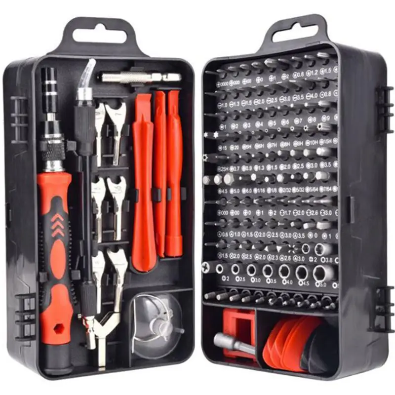 135 in 1 Screwdriver Set of Screw Driver Bit Set Multi-function Precision Mobile Phone Repair Device Hand Tools Torx Hex