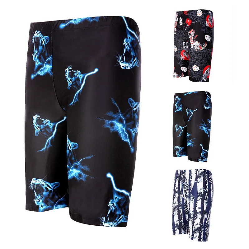 

New Style Swimming Trunks Men's Short Racing Sports Industry Quick-Dry Tight-Style Short Swimming Trunks Equipment Bathing Suit