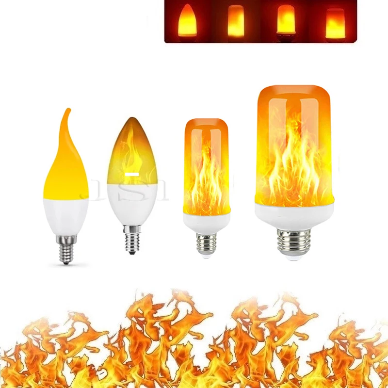 E27-E14-LED-Flame-Effect-Lamp-12W-Led-Dynamic-Fire-Light-Bulb-110V-220V ...