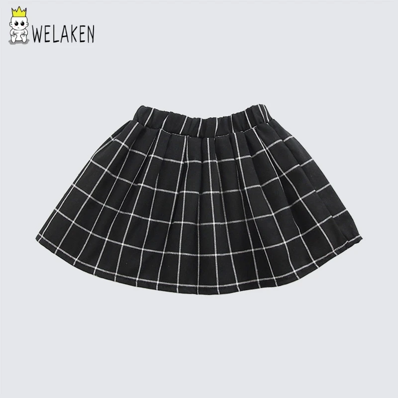 WeLaken/Новая Осенняя клетчатая юбка Детская для девочек модная маленьких детская