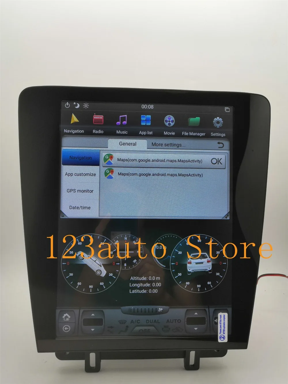 12,1 ''вертикальный Tesla стиль Android 8,1 PX6 автомобильный DVD gps навигационный плеер радио аудио для Ford Mustang 2010 2011 2012 2013